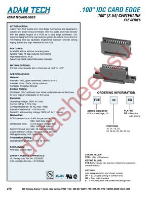 FCE-50-SG-E datasheet  